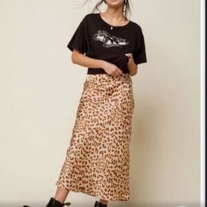 Free People Leopard Print Skirt